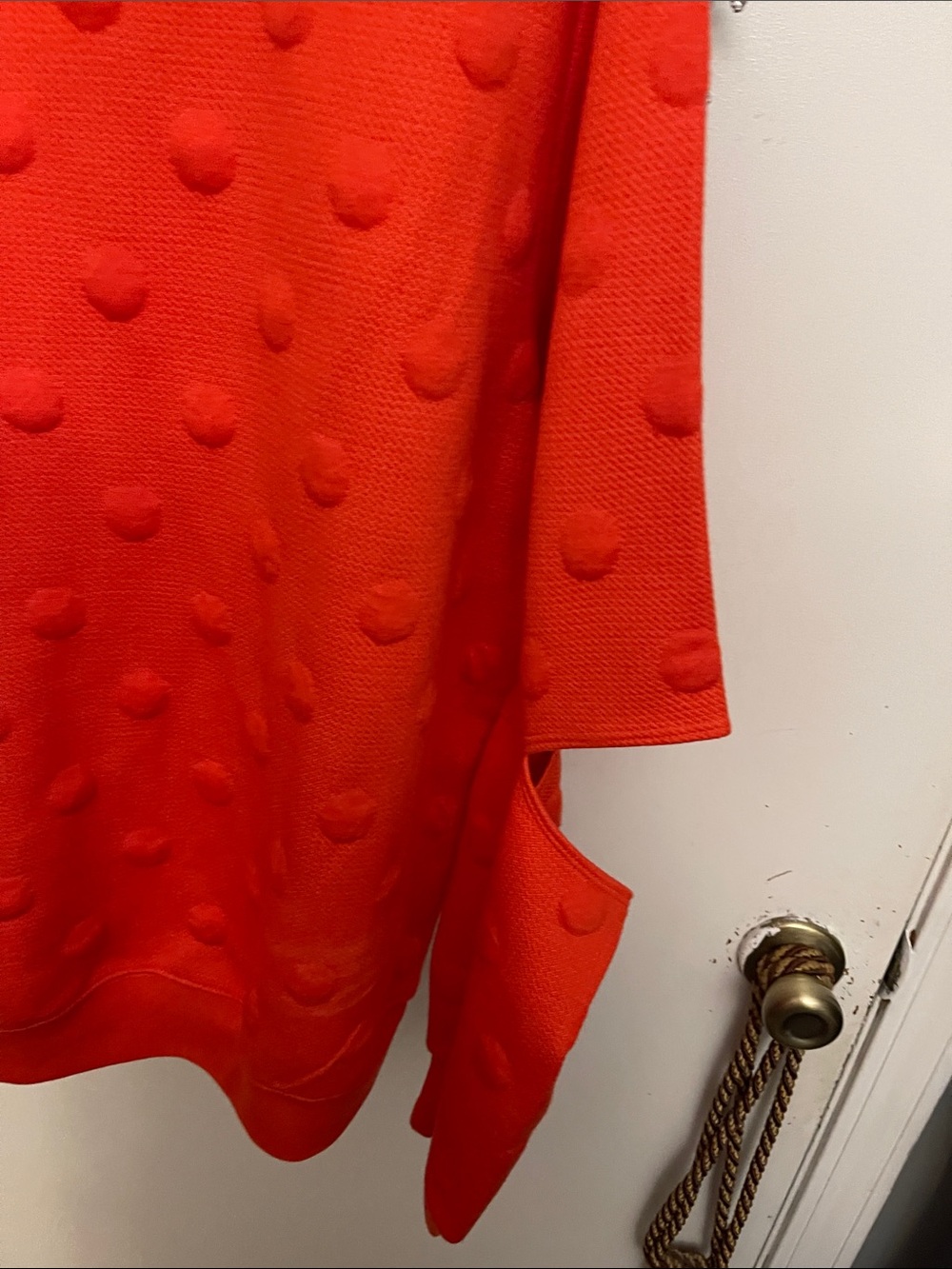 JoyLab Bright Red Textured Dot Crewneck Sweater - Picture 4 of 6